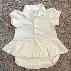 Ralph Lauren Cream Kids Casual Dress